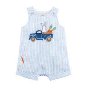 Mud Pie Boy Easter Bunny Truck Jon Jon/ Shortall / One Piece Success